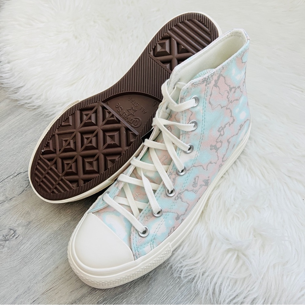NWT Converse Chuck Taylor All Star Lift Platform Marble Women’s Shoes - Picture 3 of 8